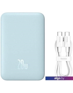 Внешний аккумулятор Magnetic Mini Wireless Fast Charge Power Bank 10000mAh 20W (голубой) Baseus