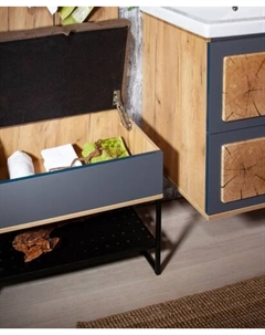 Банкетка Форест Фиджи 60 (дуб золотой/антрацит) Бриклаер