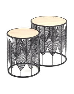 Комплект журнальных столиков Halmar Folla / V-CH-FOLLA-LAW-CZARNY