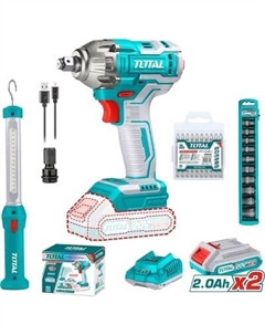 Аккумуляторный гайковерт TOTAL TIWLI2038+лампа переносная аккумул.TWLI35261 / TOSLI231004 Total