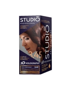 Крем-краска для волос Studio Professional 3D Holography 3.45 Studio professional