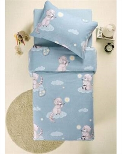 Комплект постельного белья Енотики 1.5сп 50x70 / 500405-1+510333-21 Ночь нежна