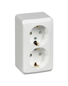 Бел. Розетка 2-гнездн. с/з с/ш PA16-008B Этюд