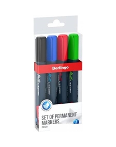 Маркер перманентный MultiLine PE320 ВМс_17409 (4 цвета) Berlingo