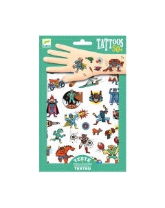 Набор временных татуировок Герои против злодеев / DJ09614 Djeco