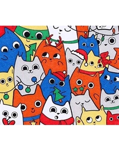 Картина по номерам Школа талантов Новый год! Новогодние котики / 9271052