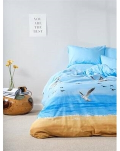 Комплект постельного белья Ночь нежна Пляж Стандарт 1.5сп 70x70 / 20068-1+71141-7