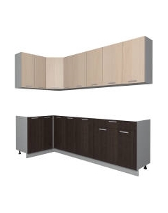 Кухонный гарнитур Интерлиния Мила Лайт 1.2x2.5 без столешницы