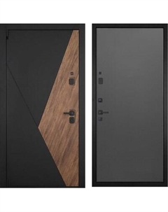 Входная дверь ГРАНИТ Геометрия 77 графит нубук Granit