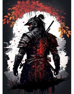 Картина по номерам Молли Японский самурай со светящейся краской 40х50 / FHR0579 Molli