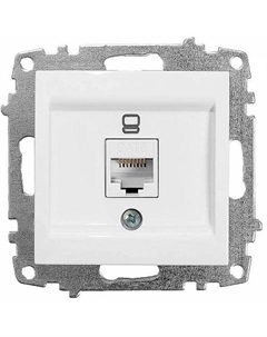 Zena/Vega мат.бел. Розетка комп. 1*RJ45 (без рамки) 609-016200-247 El-bi