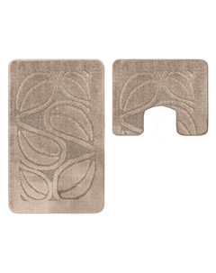 Набор ковриков для ванной комнаты MAXIMUS FLORA 60X100 50X60-2546-L.BROWN Maximus