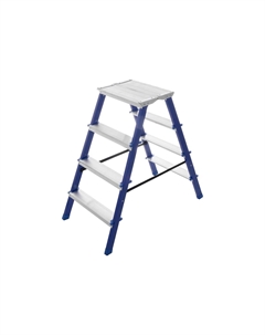Лестница-стремянка стальная двухстор с мини-платформой 4 ступ CMP204 2,97м Stairs
