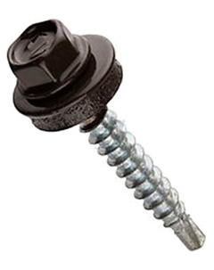 Саморез кров. 4,8х29 RAL 8019 серо-коричневый PT1 (200шт) Fixhaus