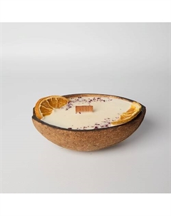 Свеча интерьерная, ароматическая в кокосе с ароматом Пряный апельсин 200 Candle zen