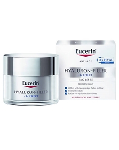 Дневной антивозрастной крем для ухода за сухой чувствительной кожей Hyaluron-Filler SPF 15 50 Eucerin