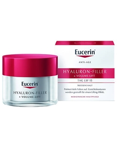 Крем для дневного ухода за сухой кожей Hyaluron-Filler + Volume-Lift SPF 15 50 Eucerin