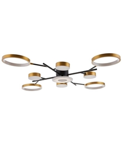 Люстра с ПДУ 2300/9GD LED 190 Вт 3000-6000К золото 85×85×9 см Bayerlux