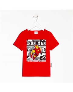 Футболка детская "Iron man" Мстители, рост 98-104, красный Marvel