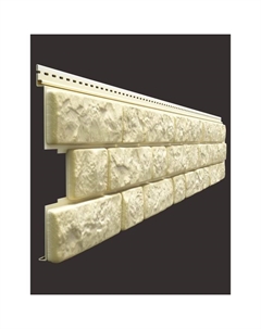 Сайдинг под камень LUX BERGART, 1800×280 мм, цвет кешью Docke