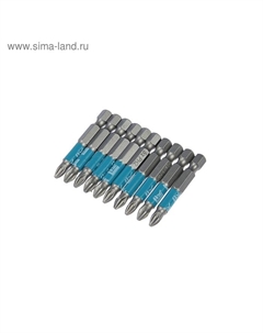 Биты, сталь S2, 1/4" Е, PH2×50 мм, намагниченные, 10 шт. Remocolor