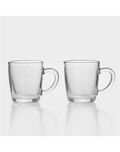 Кружки Basic, 350 мл, набор 2 шт., стекло, прозрачные Pasabahce