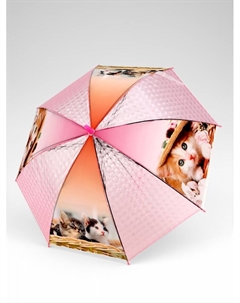 Зонт - трость детский 3Д «Модная кошечка», R=40/47 см, d=80 см Qf