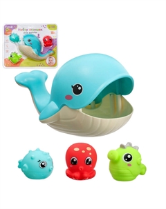 Игрушки для ванны «Поймай рыбку», ковш, брызгалки, в наборе 4 шт. Крошка я