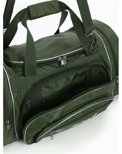 Сумка дорожная на молнии, 4 наружных кармана, длинный ремень, цвет зелёный Lucky mark