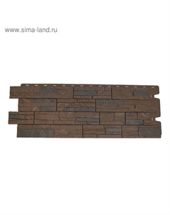 Панель фасадная - R STEIN, 1098×400 мм, цвет тёмный орех, 0.44 м² Docke