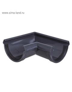 Угол водосточного желоба LUX, 90°, цвет графит Docke