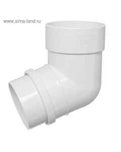 Колено для водосточной трубы LUX, 72°, цвет пломбир Docke