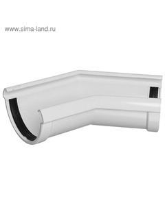 Угол водосточного желоба LUX, 135°, цвет пломбир Docke