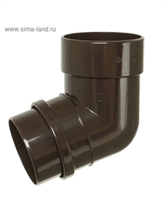 Колено для водосточной трубы LUX, 72°, цвет шоколад Docke
