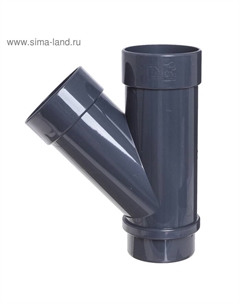 Тройник для водосточной трубы LUX, 45°, цвет графит Docke