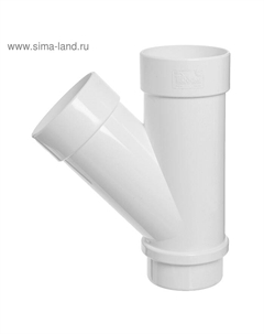 Тройник для водосточной трубы LUX, 45°, цвет пломбир Docke