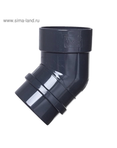 Колено для водосточной трубы LUX, 45°, цвет графит Docke