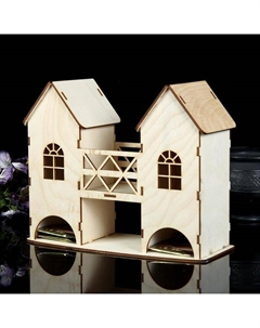 Чайный домик «Двойной», дерево, заготовка для творчества Дарим красиво