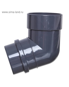 Колено для водосточной трубы LUX, 72°, цвет графит Docke