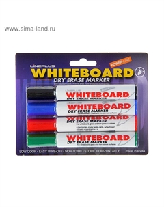 Набор маркеров для доски 4 цвета, "600B", 2,0 мм, увеличенный запас чернил, блистер Line plus