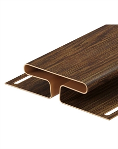 H - профиль для сайдинга LUX, 3000 мм, цвет фундук Docke