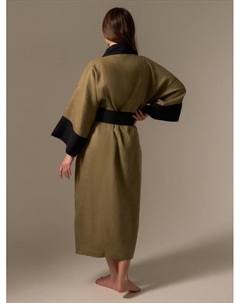 Халат женский домашний SL HOME Eucalyptus, размер 44-52, лён 100%, эвкалипт Sima-land home