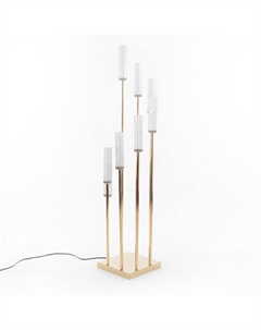 Торшер "Факел" LED золото 28х28х65-135см Bayerlux