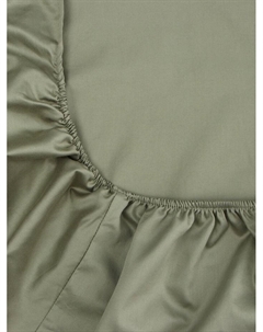 Простыня на резинке 220ТС 180*200+30 см, цв.олива, сатин, 100% хлопок Этель