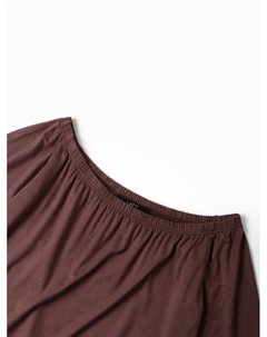 Лонгслив с открытыми плечами женский, размер M, коричневый Mist