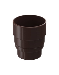 Муфта - переходник для водостока LUX/PREMIUM, цвет шоколад Docke