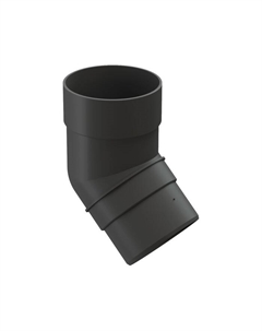 Колено для водосточной трубы PREMIUM, 45˚, цвет графит Docke