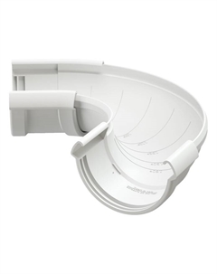 Угол регулируемый водосточного желоба LUX, 60˚ - 160˚, цвет пломбир Docke