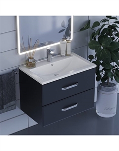 Тумба с раковиной Foster 70 см, подвесная, черная Uperwood