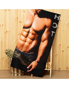 Полотенце банное вафельное Man 70х146 см, 100% хлопок, 160гр/м2 Этель